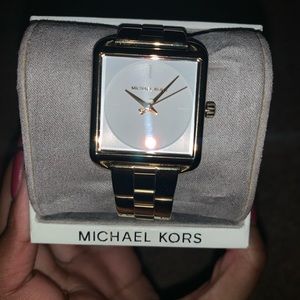 Square face Michael Kors gold watch